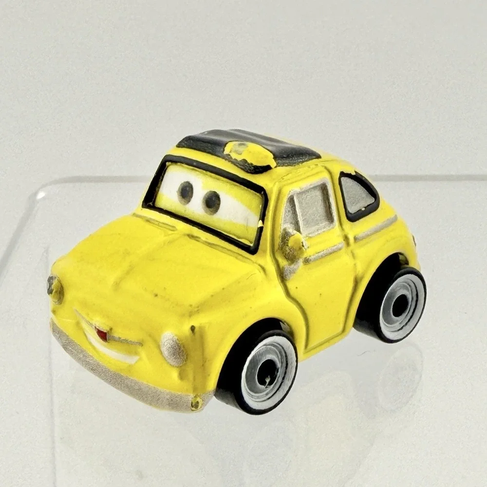 Disney Pixar Cars Mini Racers Luigi 2016 Mattel Diecast Car FBG86 Yellow Fiat